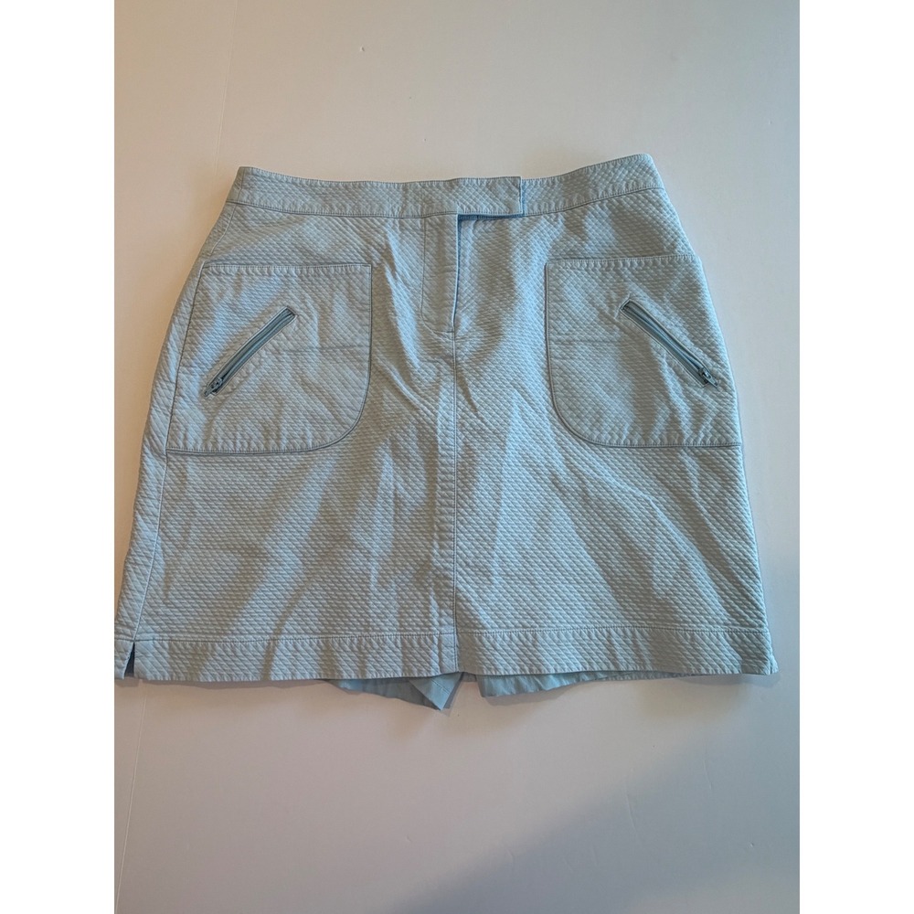 Lizgolf Liz‎ Claiborne Blue Quilted Golf Skort Size 10 Activewear Skirt Pockets